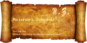 Meinhart Zdenkó névjegykártya
